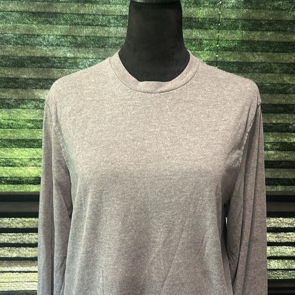 Old Navy Men’s Soft Washed Long Sleeve Crewneck Grey T-Shirt Size Small - Picture 5 of 7